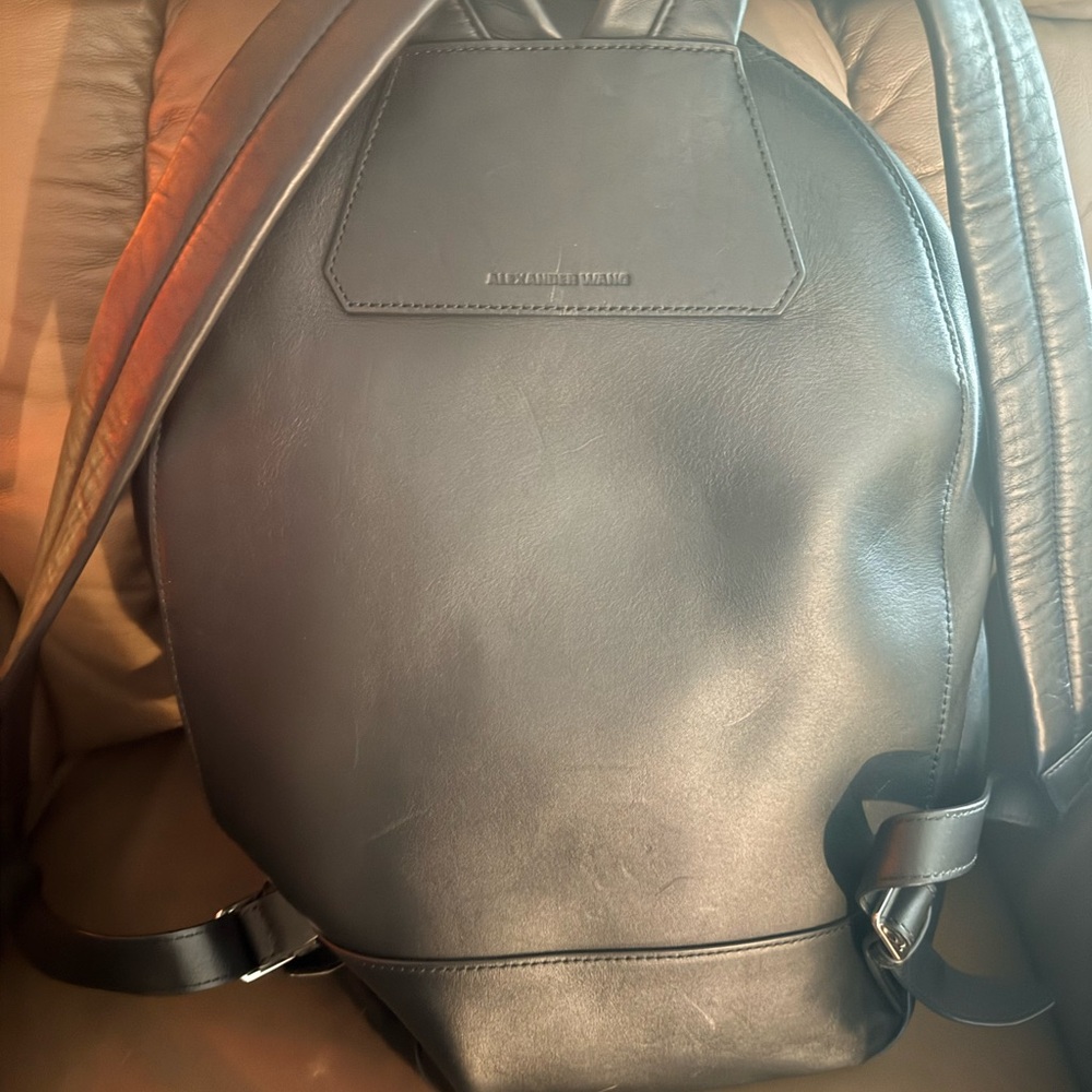 Alexander Wang Black Studded Quilted Backpack Nylon Leather Designer 💼 - Picture 2 of 3